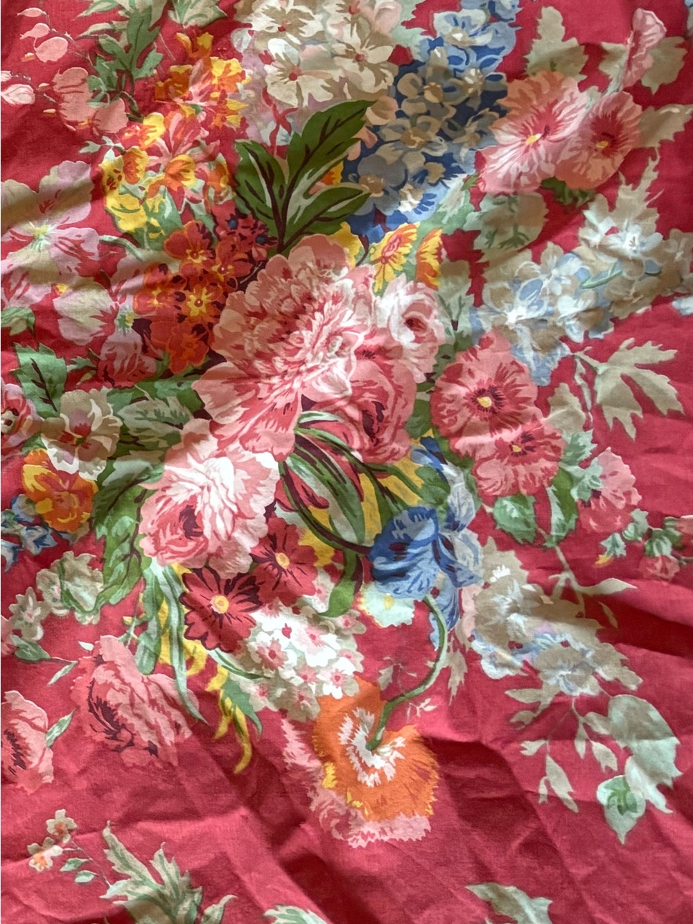 Vintage Ralph Lauren Beach House Floral Queen Fitted Sheet 100% Cotton